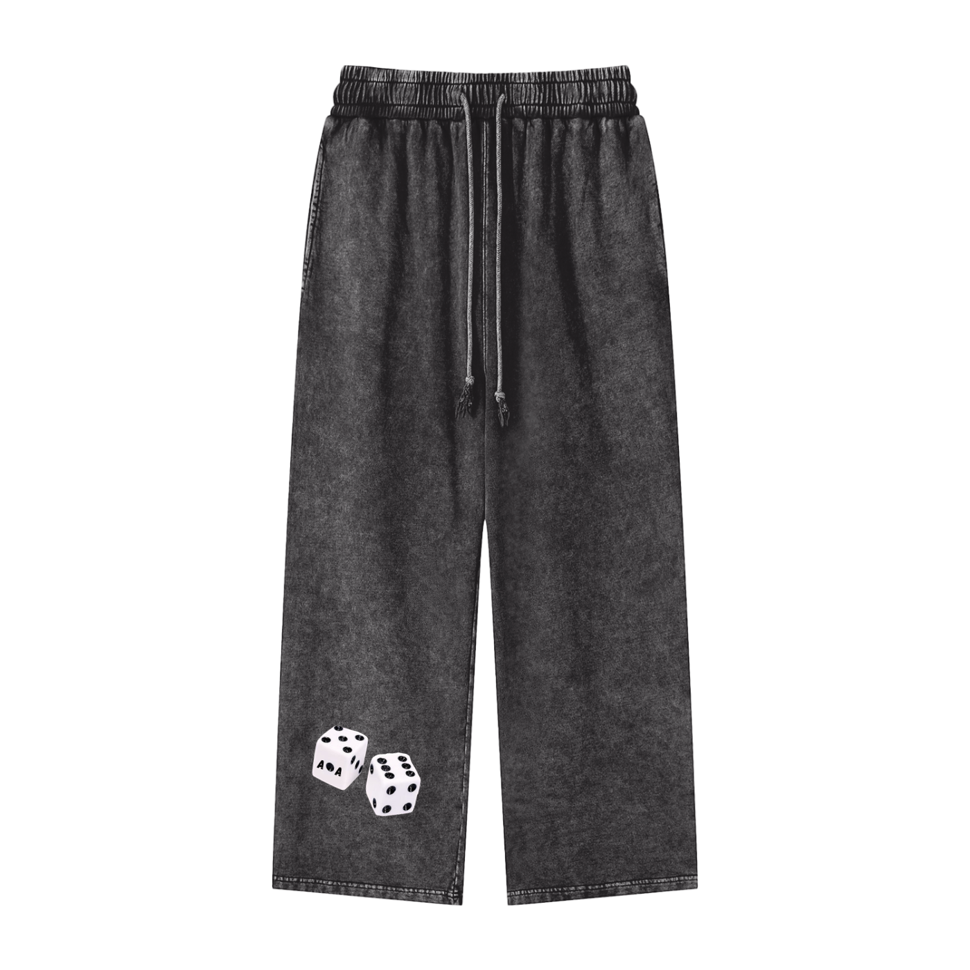 Acid Wash Straight Leg Pants - 360 GSM