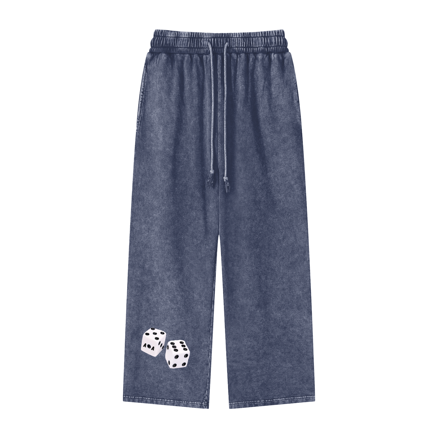 Acid Wash Straight Leg Pants - 360 GSM