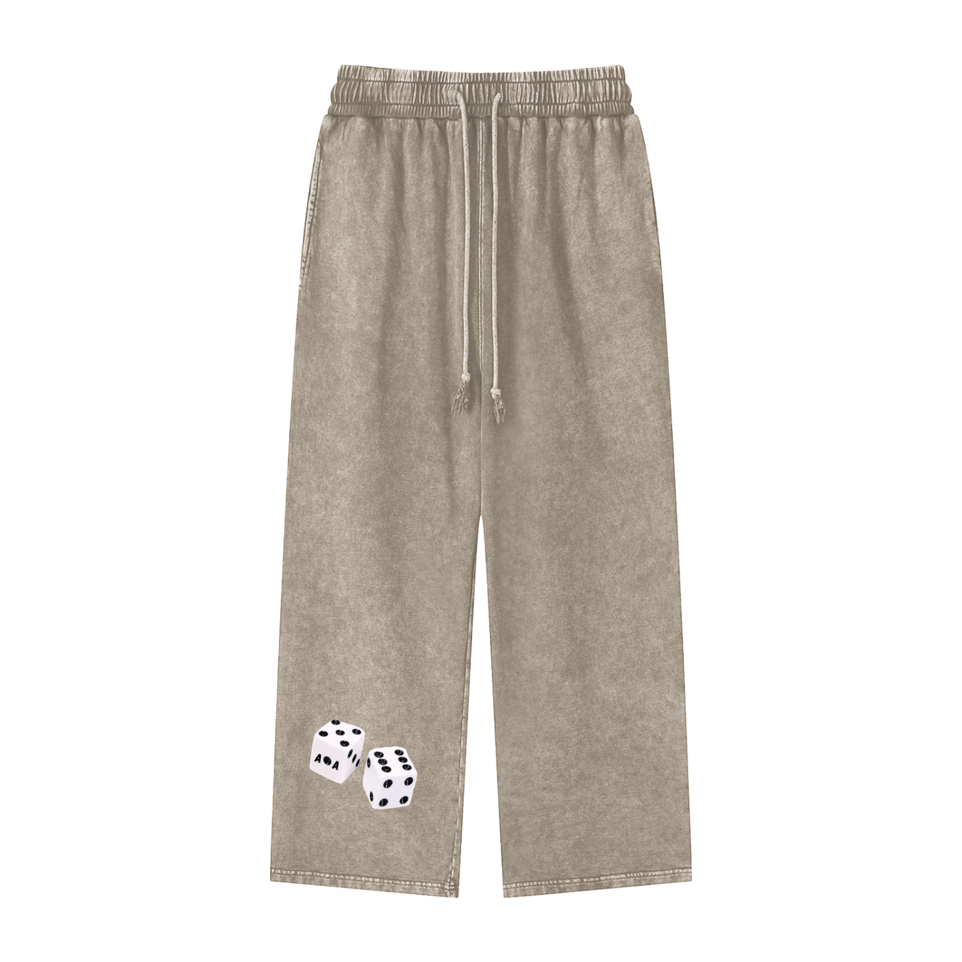 Acid Wash Straight Leg Pants - 360 GSM